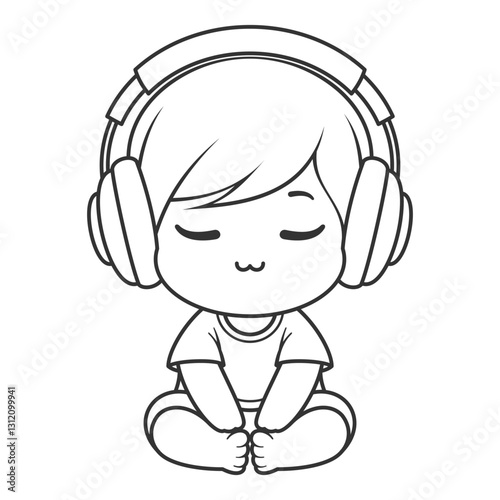 The boys really enjoyed the music from the headphones, for coloring