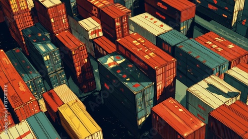 Trade war disruptions global markets digital illustration economic landscape analytical perspective visualization of conflict