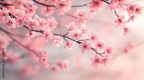 Create serene chinese cherry blossom wallpaper design east asia digital art tranquil environment aesthetic approach