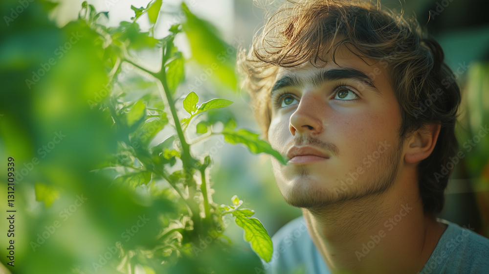 Agricultural scientists examine ripe tomatoes in a lush greenhouse. This image represents agricultural innovations, organic food production and sustainable agriculture. Agricultural scientists examine ripe tomatoes in a lush greenhouse. This image represents agricultural innovations, organic food production and sustainable agriculture.