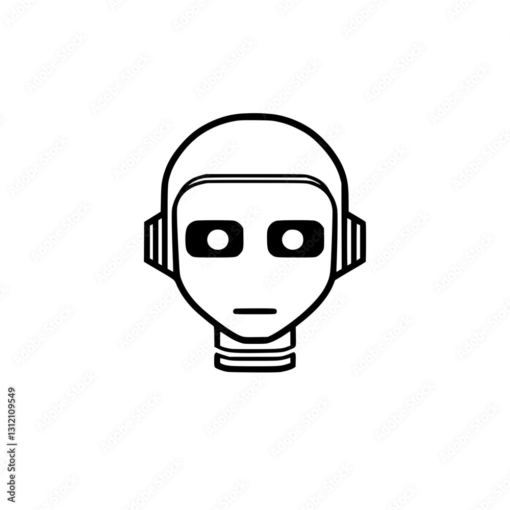AI Robot Head Icon – Futuristic Artificial Intelligence Symbol for Machine Learning and Automation AI Robot Head Icon – Futuristic Artificial Intelligence Symbol for Machine Learning and Automation