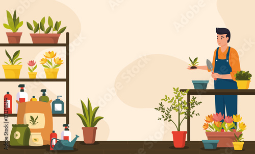 Plants Gardening Workshop Promotion Web Banner.