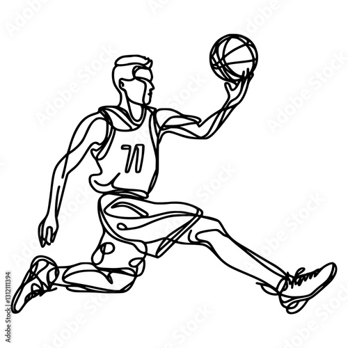 basketball players vector