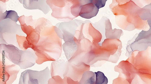 Fototapeta Naklejka Na Ścianę i Meble -  Abstract Watercolor Blots Seamless Pattern