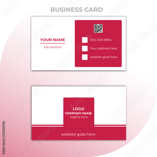 Wallpaper Mural Red And White color professional business card design Torontodigital.ca