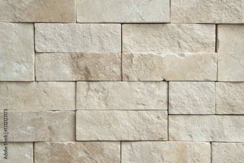 Wallpaper Mural Beige stone wall with textured surface pattern. AI generative Torontodigital.ca