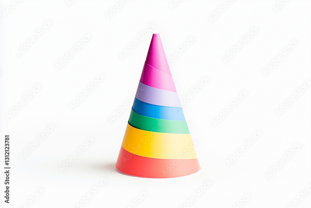 Colorful birthday cap isolated on white background Colorful birthday cap isolated on white background