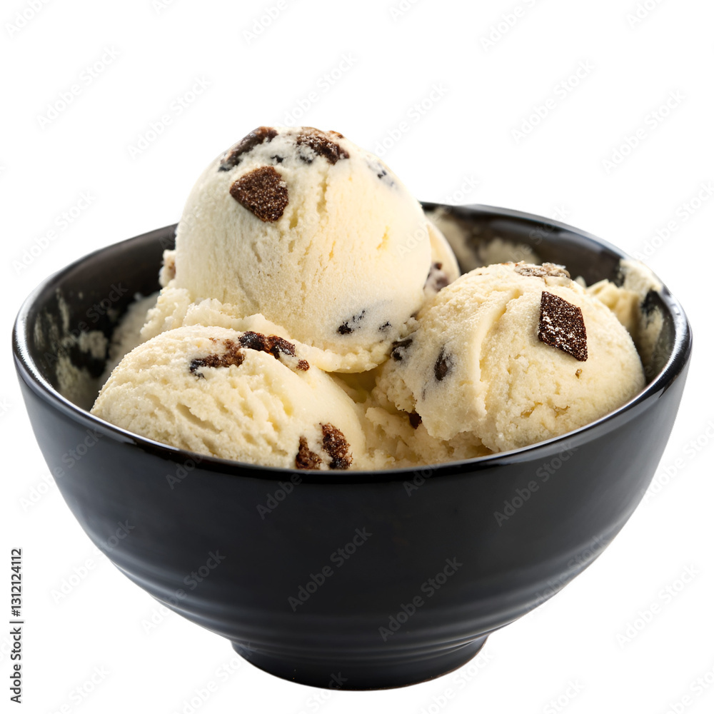 Vanilla ice cream isolated on transparent background Vanilla ice cream isolated on transparent background