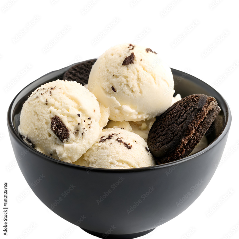 Vanilla ice cream isolated on transparent background Vanilla ice cream isolated on transparent background