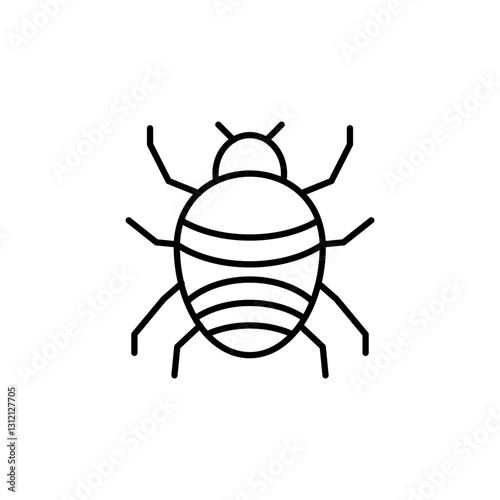 Flea line icon