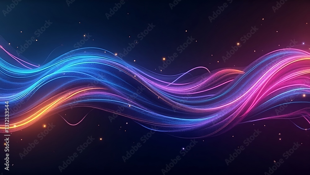 Fototapeta premium Vibrant futuristic abstract motion graphics background. Generative Ai.