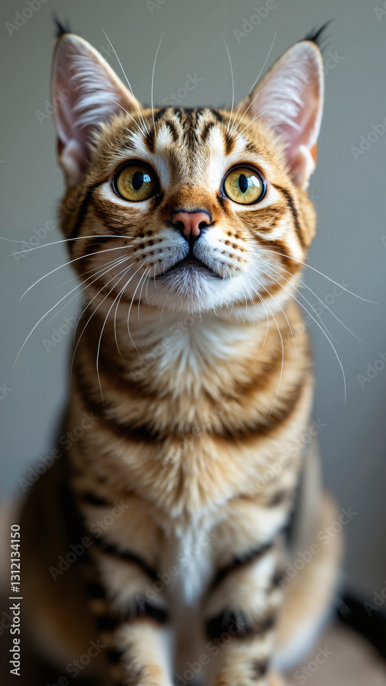 A Captivating Portrait of a Surprised Scottish Straight Cat, Perfect for Pet Blogs, E-commerce, and Social Media Campaigns A Captivating Portrait of a Surprised Scottish Straight Cat, Perfect for Pet Blogs, E-commerce, and Social Media Campaigns