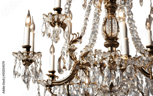 Wallpaper Mural A luxurious crystal chandelier with multiple tiers, isolated on a empty plain background Torontodigital.ca