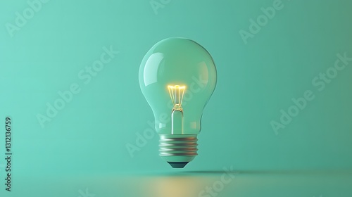Business loan idea light bulb shining brightly as a symbol of innovation and creativity in advertising for financial solutions and entrepreneurial growth