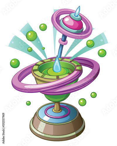 Sci-fi teleport pad, silver concentric rings rippling with energy, futuristic technology, activation sequence.