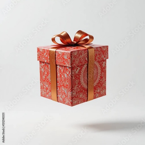 red gift box with ribbon