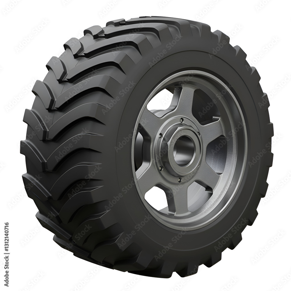 Construction Wheel - Single 3D Gear-like Wheel Construction Wheel - Single 3D Gear-like Wheel