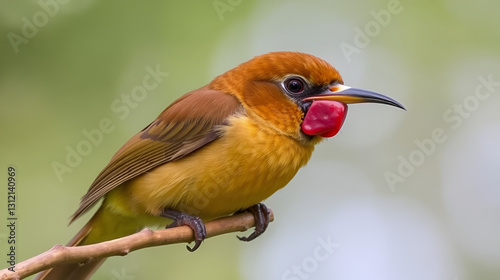 Vinous throated Parrotbill bird
