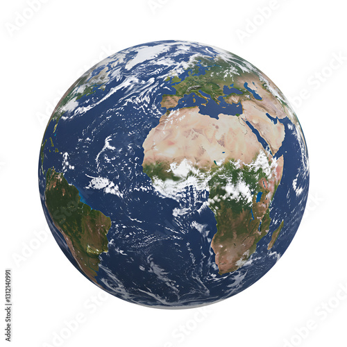 Earth View Simple Sphere with Land Patches Image