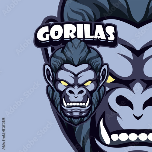 gorila mascot Logo template	