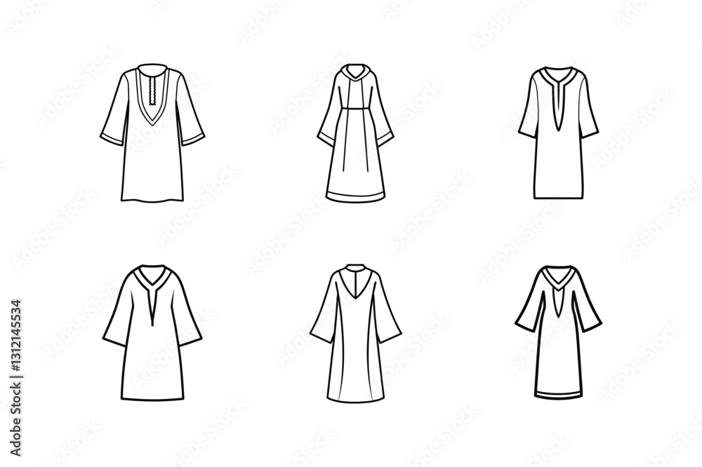 kaftan sketch line art vector illustration kaftan sketch line art vector illustration