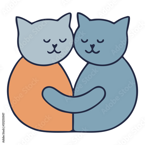 Bold geometric cat lover logo. Modern vector icon for pet stores, veterinary clinics, and premium pet brands.