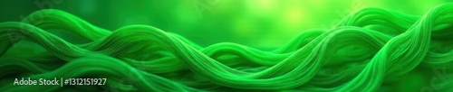 Abstract green line art, interwoven, botanical feel , leaves, abstract