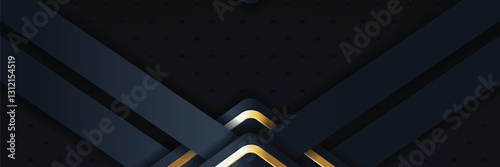 Abstract dark background with gold accents, geometric shapes, and textured pattern; website design