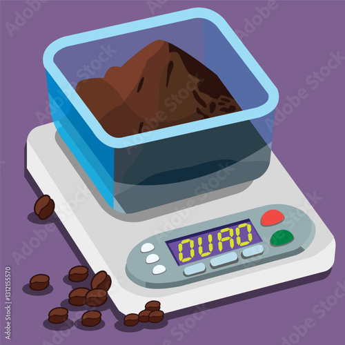 coffee richness, rich coffee, grains, fat vector, editable vector, minimalist coffee vector