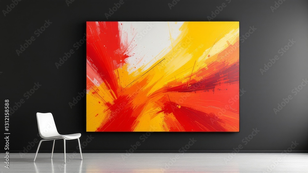 Naklejka premium Beautiful Framed Artwork or Poster on the Wall