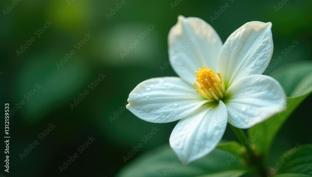 Droplets cling to delicate white jasmine petals, Nature, Flowers, Bloom Droplets cling to delicate white jasmine petals, Nature, Flowers, Bloom