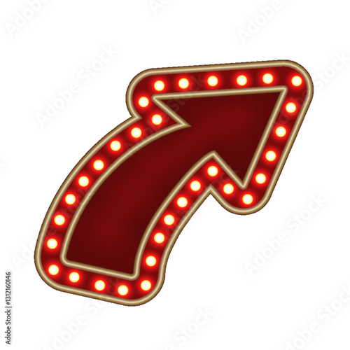 Photography Shiny glowing horizontal retro light box vintage  casino frame vector