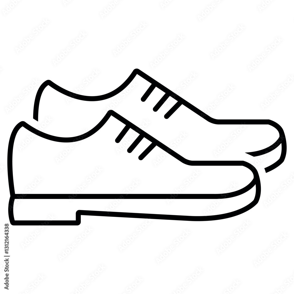 Shoes icon vector, pair of shoes icon, shoes line icon, sneakers icon vector in trendy flat style illustration isolated on white background. Shoes icon vector, pair of shoes icon, shoes line icon, sneakers icon vector in trendy flat style illustration isolated on white background.