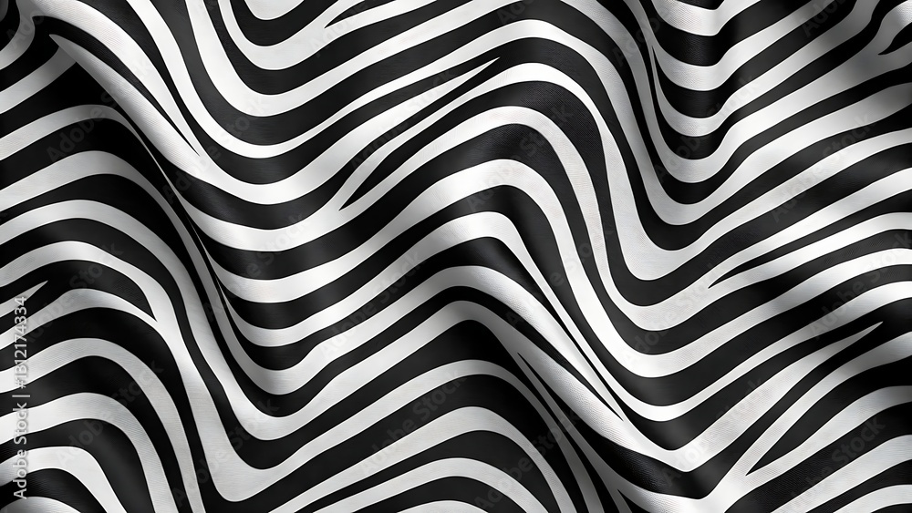 Abstract black and white wavy lines pattern Abstract black and white wavy lines pattern