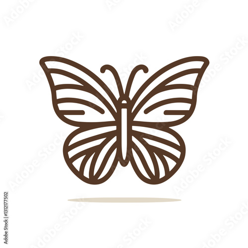 Stylized butterfly representing beauty and transformation