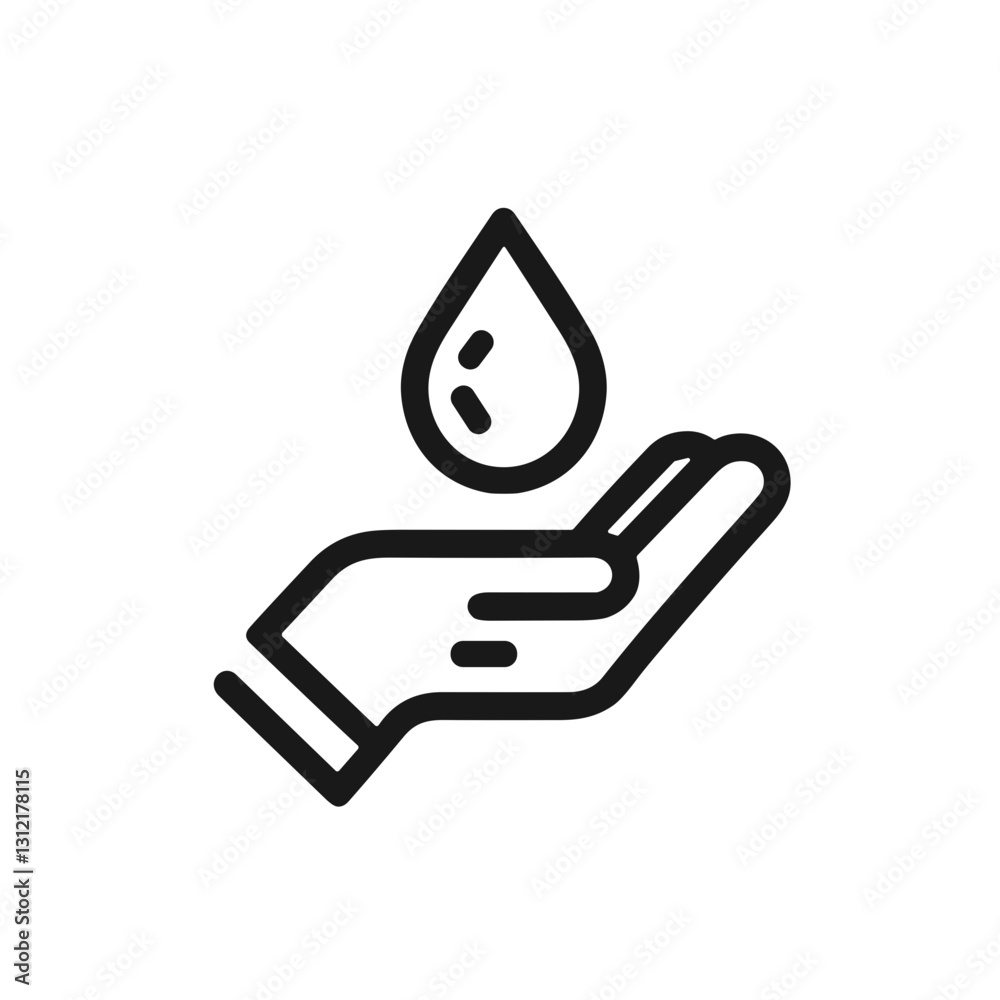 Hand holding droplet of water representing conservation and care
Hand holding droplet of water representing conservation and care