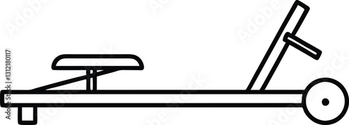 rowing machine vector icon .eps