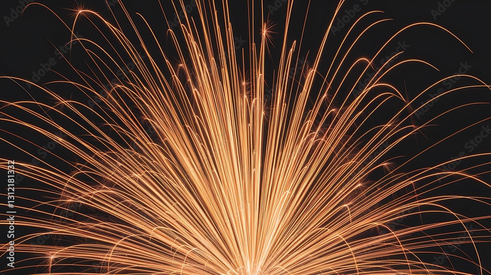 Naklejka premium fireworks with sparkling lights abstract