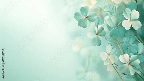 Professional Corporate Presentation with Shamrock Background: Elegant and Festive Themes