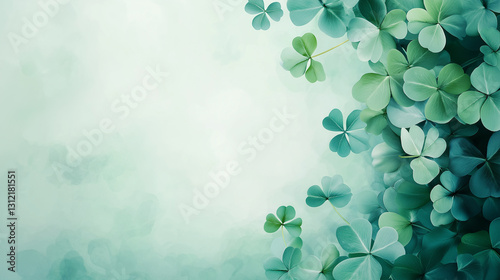 Professional Corporate Presentation with Shamrock Background: Elegant and Festive Themes