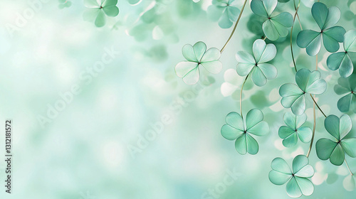 Professional Corporate Presentation with Shamrock Background: Elegant and Festive Themes