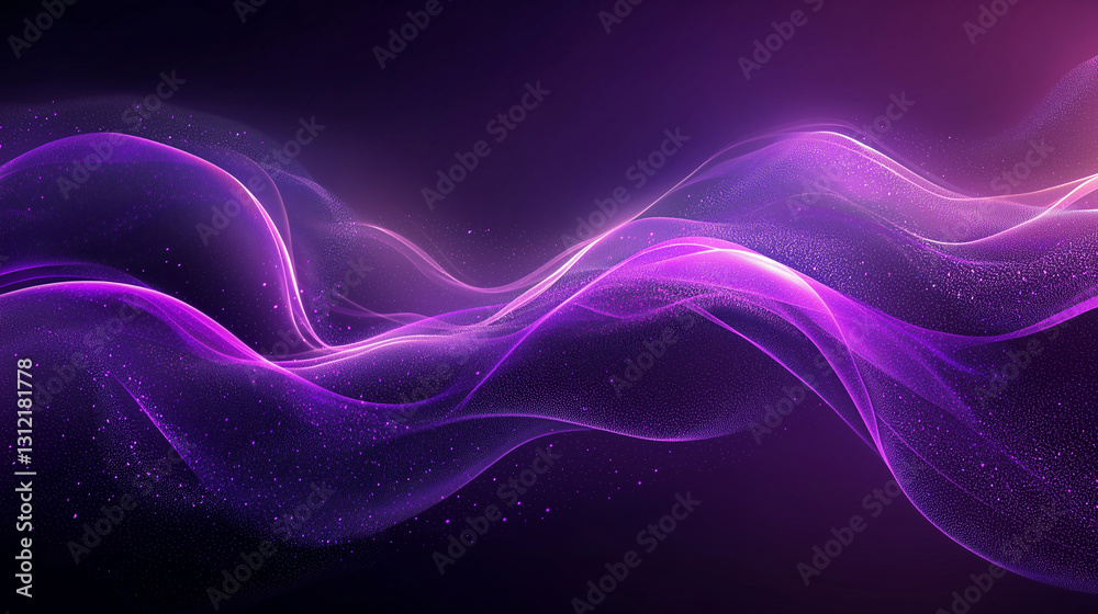 Mesmerizing Purple Wave Energy Backgrounds: Vibrant Swirls and Dynamic Motion
