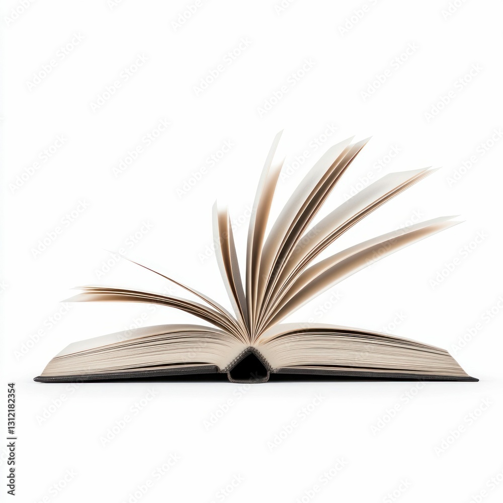 Fototapeta premium Flying Pages of an Open Book