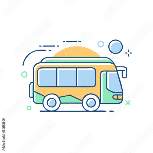 Bus icon, symbolizing public transport, urban travel, and accessibility