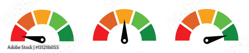 speedometer icon set. tachometer icon. rating speed meter set. speed indicator sign. fast speed sign. level of performance. speedometer for app, ui and website. vector illustration on transparent bg