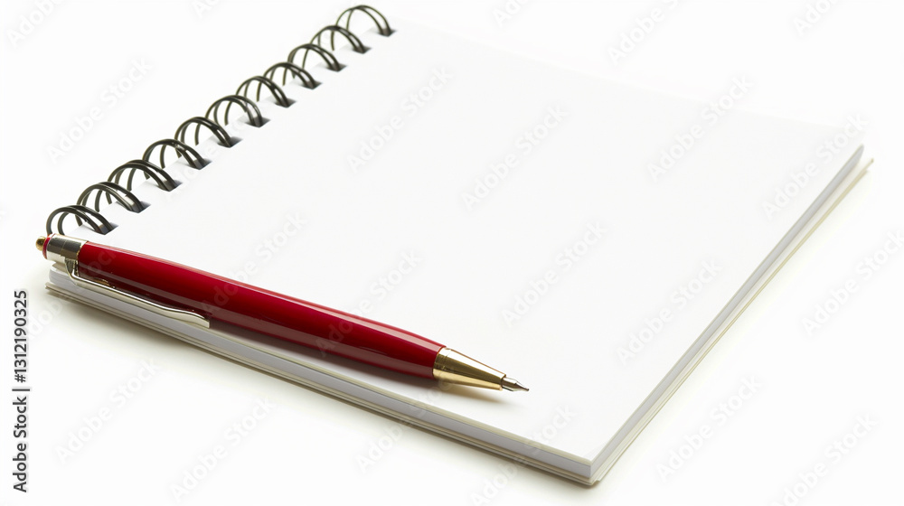 Blank white paper, A spiral notebook and pen on an isolated white background, object focused, png, stock image, hd quality, Blank white paper, A spiral notebook and pen on an isolated white background, object focused, png, stock image, hd quality,