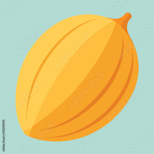 Ribbed lucuma shell isolated on white background.eps