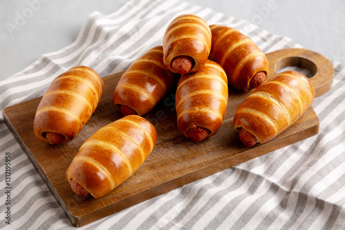 Photography Homemade Kolache Rolls Ready to Eat, side view.