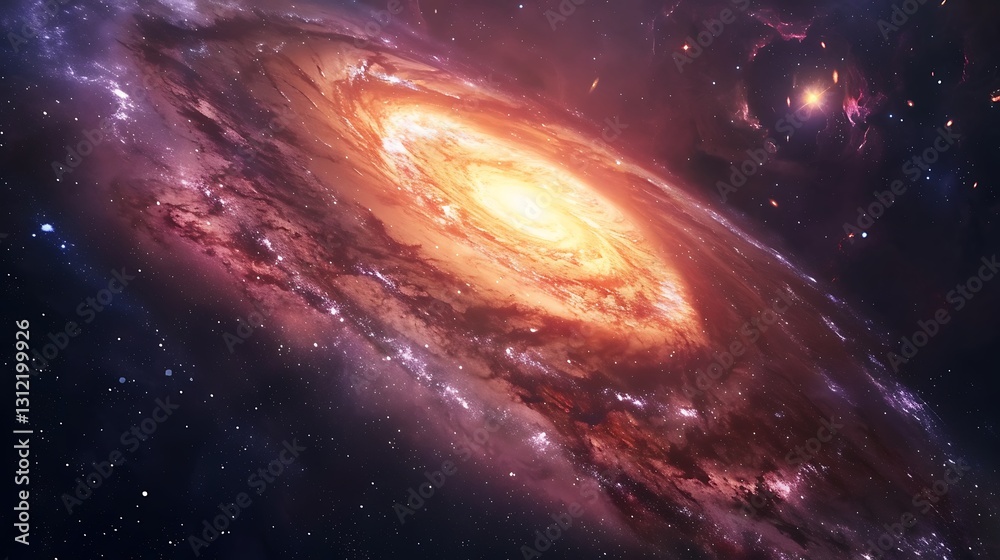 A vast cosmic nebula swirling with rich pink and orange gases, illuminated by the light from nearby stars, against a backdrop of distant galaxies, 8k A vast cosmic nebula swirling with rich pink and orange gases, illuminated by the light from nearby stars, against a backdrop of distant galaxies, 8k