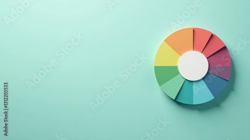 Free Download Pastel Color Wheel on Aqua Background A Visual Representation of Harmony and Balance in Design - GFXLoad